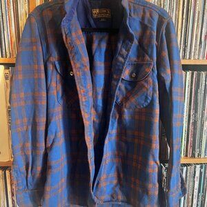 VTG Pendleton Men's Plaid Button Front Heavy Wool Shirt Jacket - Size Large